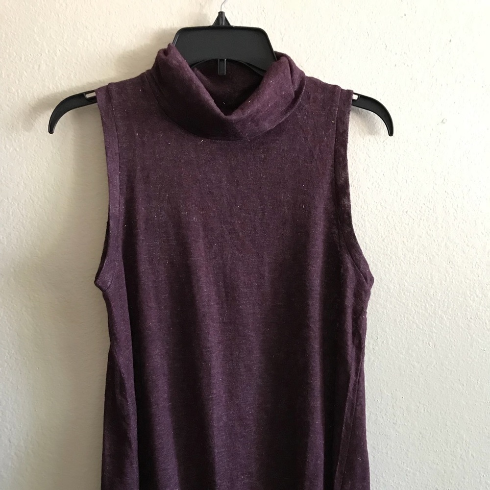 Sparkly purple turtle neck tunic
